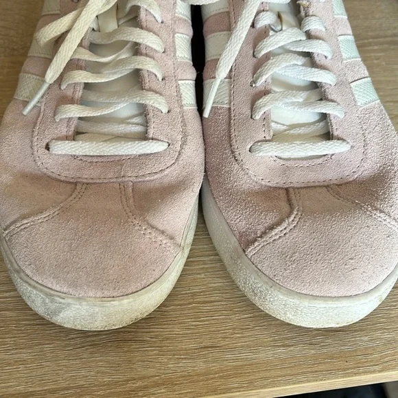 Adidas VL Court 2.0 Suede Casual Trainers Sneakers F35128 Pink & White - 11 - Picture 6 of 11